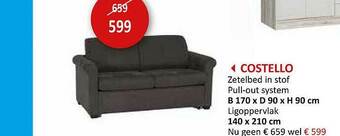 Weba Costello Zetelbed In Stof aanbieding