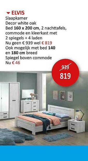 Weba Elvis Slaapkamer aanbieding