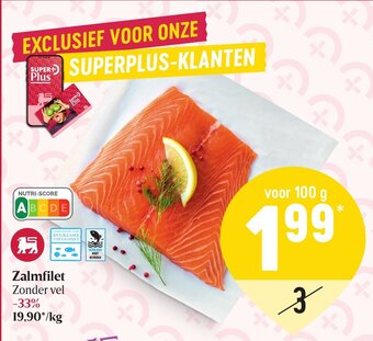 Delhaize Zalmfilet Zonder vel aanbieding