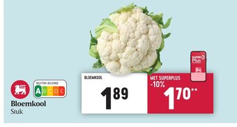 Delhaize Bloemkool Stuk aanbieding