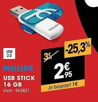 Electro Depot Philips Usb Stick 16 Gb aanbieding