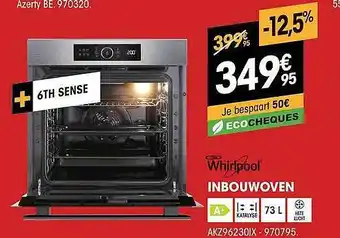 Electro Depot Whirlpool Inbouwoven 73 L aanbieding