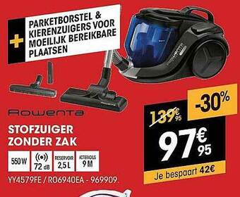 Electro Depot Rowenta Stofzuiger Zonder Zak aanbieding