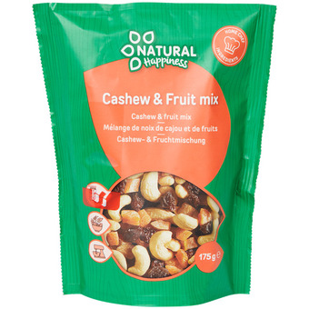 Action Natural happiness cashew & fruit mix aanbieding