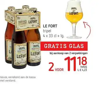 Spar Le Fort Tripel aanbieding