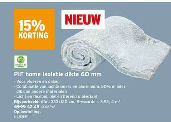 GAMMA Pif Home Isolatie Dikte 60 Mm aanbieding