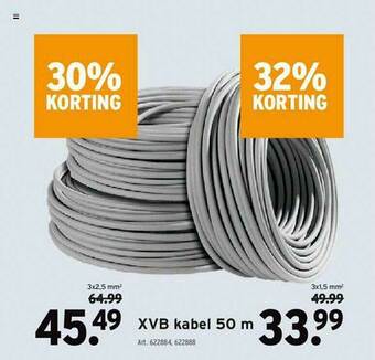 GAMMA Xvb Kabel 50 M aanbieding