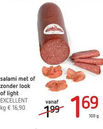 Spar Salami Met Of Zonder Look Of Light Excellent aanbieding