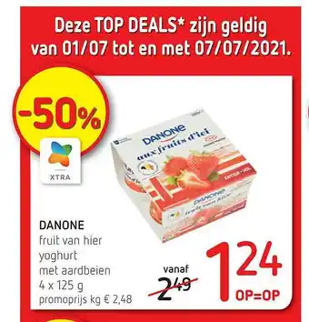 Danone Fruit Van Hier Yoghurt Met Aardbeien