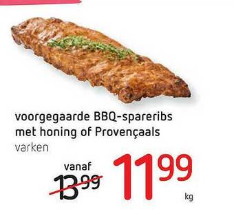 Spar Voorgegaarde Bbq-spareribs Met Honing Of Provençaals aanbieding