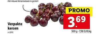 Lidl Verpakte Kersen aanbieding