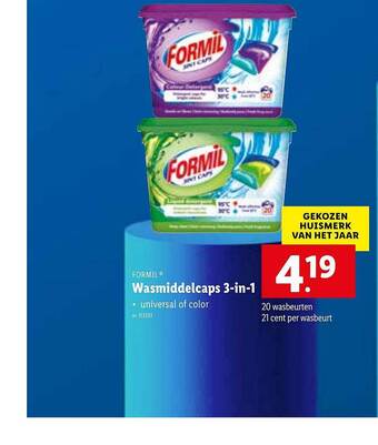 Lidl Formil Wasmiddelcaps 3-in-1 aanbieding