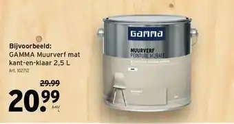 GAMMA Gamma Muurverf Mat Kant-en-klaar 2,5 L aanbieding