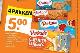 Albert Heijn Verkade koek aanbieding