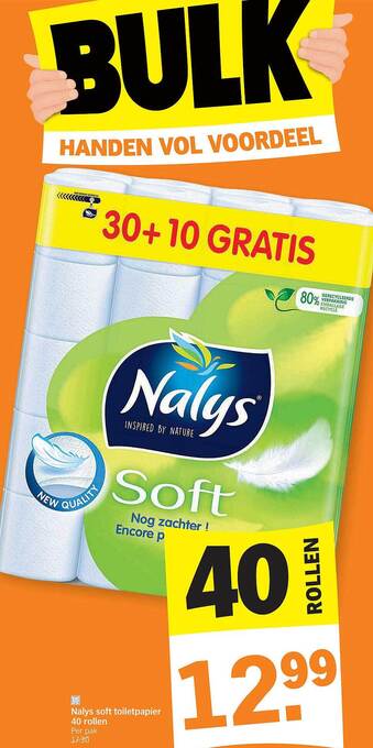 Albert Heijn Nalys soft toiletpapier aanbieding