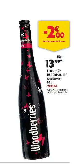 Likeur 12° radermacher woodberries