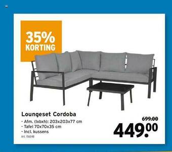 GAMMA Loungeset Cordoba aanbieding