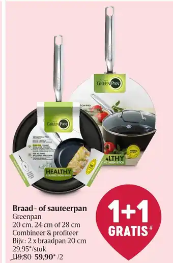 Greenpan Braad- of sauteerpan 20cm