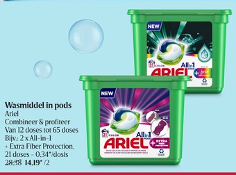 Delhaize Ariel Wasmiddel in pods 12 doses aanbieding