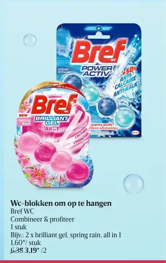Delhaize Bref Wc-blokken om op te hangen 1 stuk aanbieding