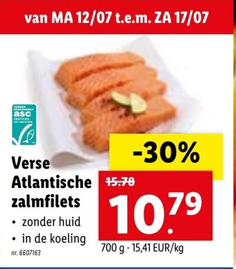 Lidl Verse Atlantische zalmfilets aanbieding