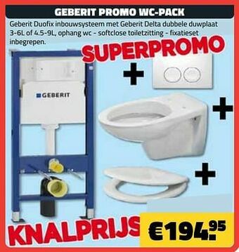 Bouwcenter Frans Vlaeminck Geberit promo wc-pack aanbieding