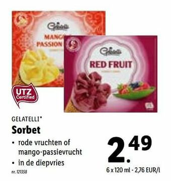 Lidl Sorbet aanbieding