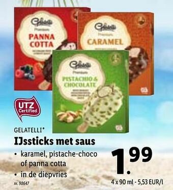 Lidl Ijssticks met saus aanbieding