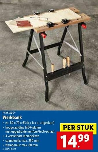 Lidl Werkbank aanbieding