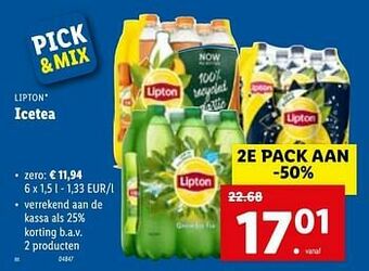Lidl Icetea zero aanbieding