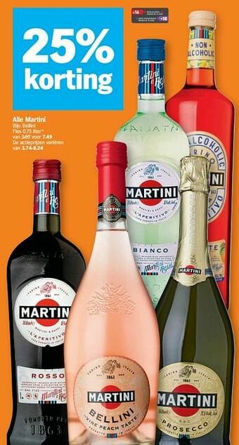 Albert Heijn Martini bellini aanbieding