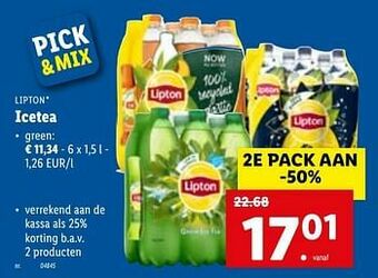 Lidl Icetea green aanbieding