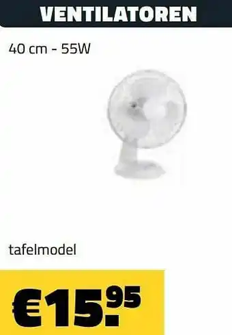Ventilatoren tafelmodel