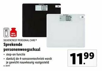 Silvercrest personal care sprekende personenweegschaal