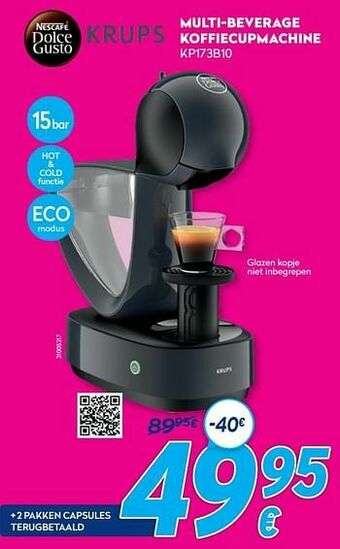 Krups multi-beverage koffiecupmachine kp173b10