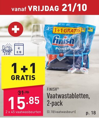 ALDI Finish vaatwastabletten 2-pack aanbieding