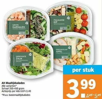 Albert Heijn Ah maaltijdsalades aanbieding