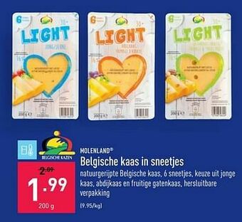 ALDI Belgische kaas in sneetjes aanbieding