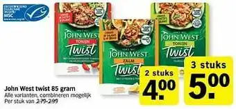 Albert Heijn John west twist aanbieding