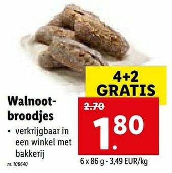 Lidl Walnootbroodjes aanbieding
