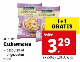 Lidl Cashewnoten aanbieding