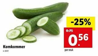 Lidl Komkommer aanbieding