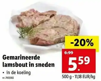 Lidl Gemarineerde lamsbout in sneden aanbieding