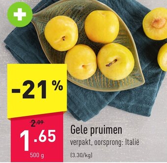 ALDI Gele pruimen 500g aanbieding