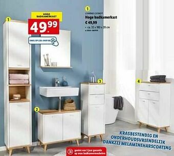 Lidl Hoge badkamerkast aanbieding
