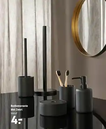 Kwantum Badkamerserie mat zwart aanbieding