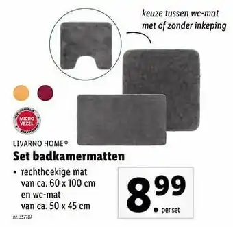 Set badkamermatten