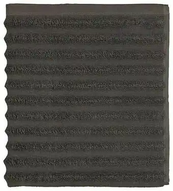 HEMA HEMA Badmat 50x50 Streep Donkergrijs aanbieding