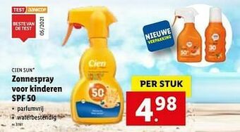 Lidl Zonnespray voor kinderen spf 50 aanbieding