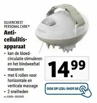 Lidl Silvercrest personal care anticellulitisapparaat aanbieding